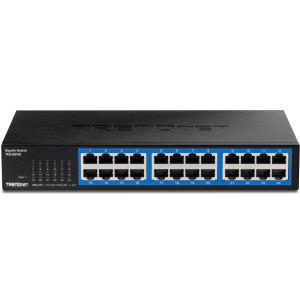 TRENDnet TEG-S25D 24-Port Unmanaged Gigabit Ethernet Switch, Desktop or rackmount, fanless
